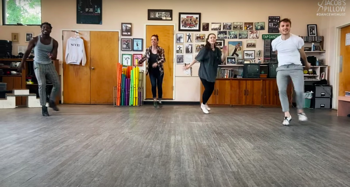 "For Gene: To Be Rather Than To Seem," performed, choreographed, and improvised by Elizabeth Burke, Michelle Dorrance, Jabu Graybeal, and Luke Hickey, featuring choreography by Gene Medler