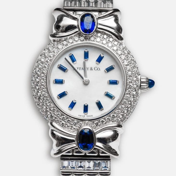 Tiffany &amp; Co Diamond, Sapphire and 18K Watch