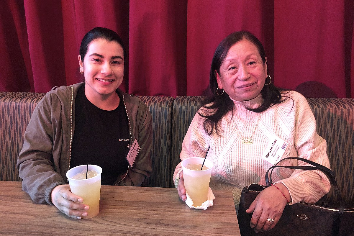 Natalia Trejos with Maria Encalada, representing Casa Esperanza (House of Hope) Natalia Trejos with Maria Encalada, representing Casa Esperanza (House of Hope)