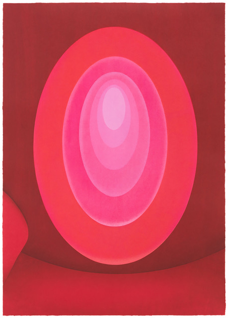 James Turrell, From Aten Reign, Ed.8/30 + 6 AP, 2016, a Ukiyo-e Japanese style woodcut with relief printing, 26 x 18.5 in.