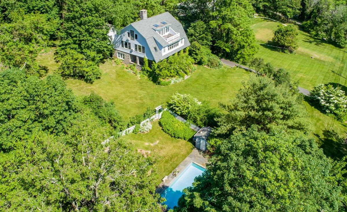 Large backyard with pool