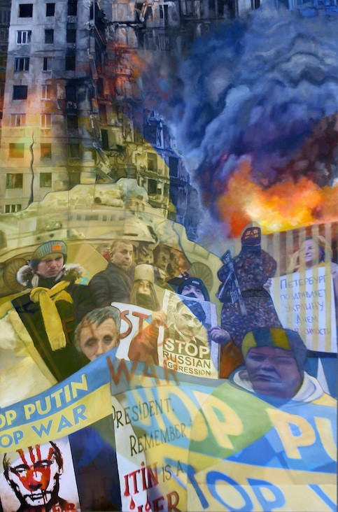 "Ukraine," oil on canvas, 60 x 40 inches.