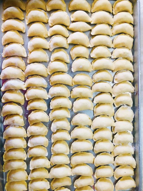 Varenyky in the making