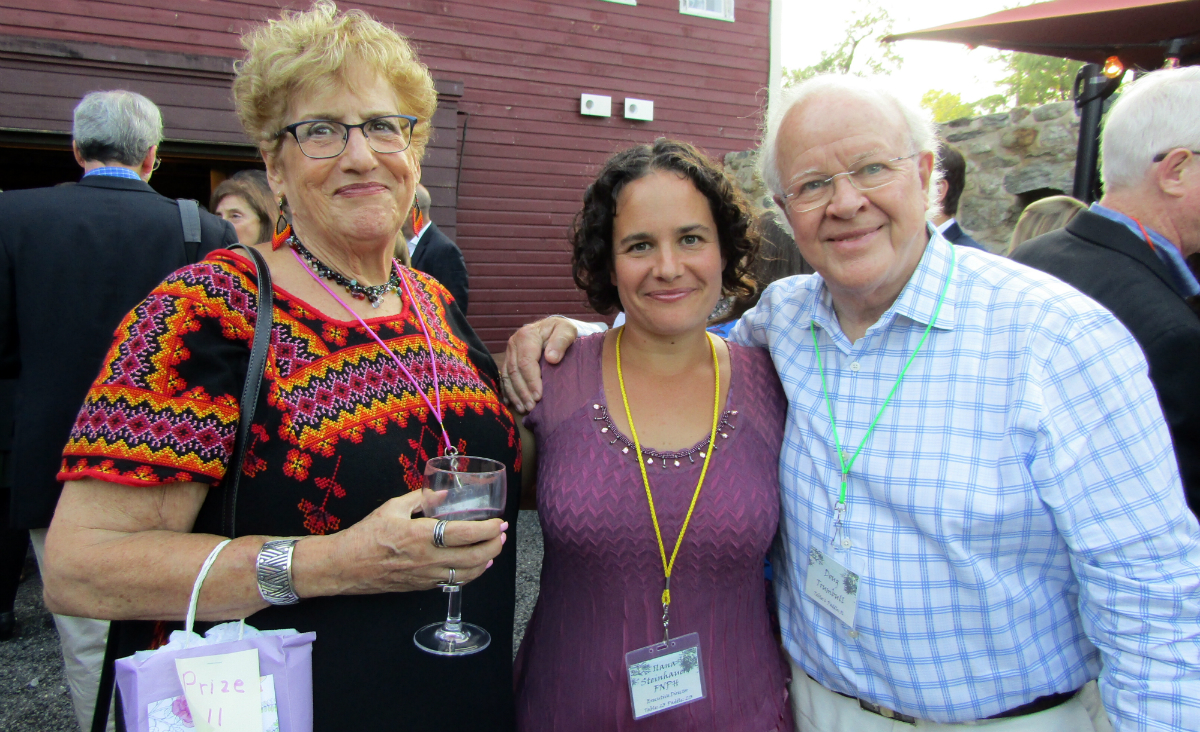 Trustee Denyse Adler, VIM Berkshires Executive Director Ilana Steinhauer and Doug Trumble, who created the evening's short video. Trustee Denyse Adler, VIM Berkshires Executive Director Ilana Steinhauer and Doug Trumble, who created the evening's short video.