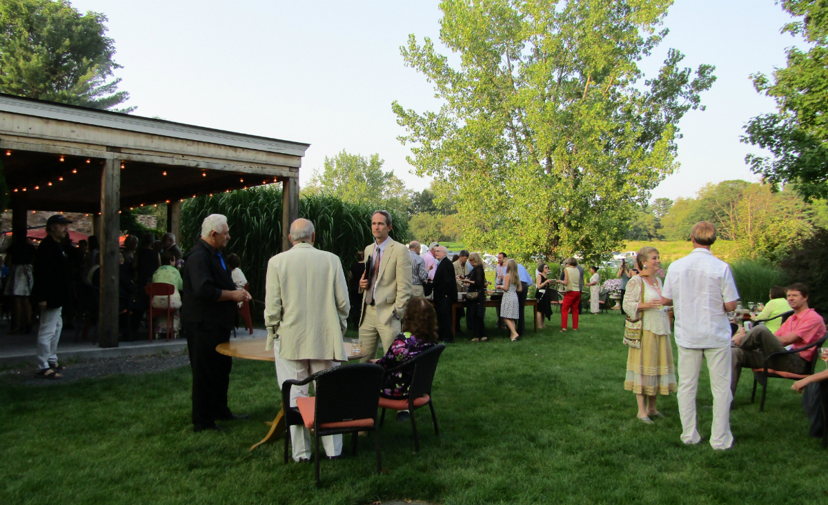 The sold-out crowd spread out over the lawn of Gedney Farm, snacked on hors d'oeuvres and enjoyed live music from Berkshire Jazz Collective. The sold-out crowd spread out over the lawn of Gedney Farm, snacked on hors d'oeuvres and enjoyed live music from Berkshire Jazz Collective.