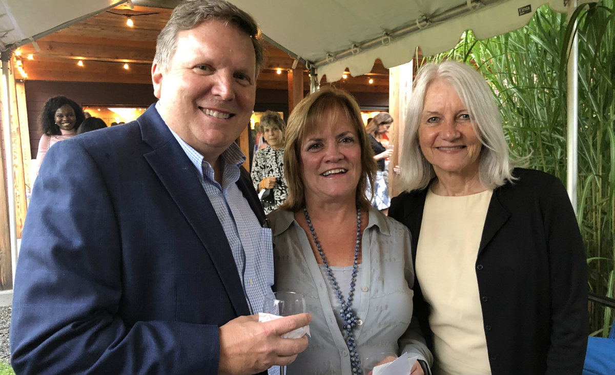 Board member Larry Hazzard, Kris Hazzard and Vicky Smith