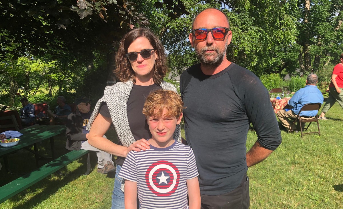 From Washington, D.C. and Monterey:&nbsp;Dana Vorisek, Lucien Ben-Gal, and Tomer Ben-Gal, one of the exhibiting scultors.