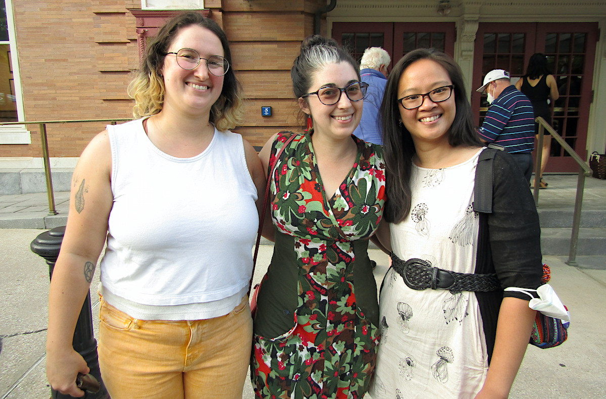 Artist Lily Erb with Berkshire Art Center Executive Director Lucie Castaldo and Michelle Decepida