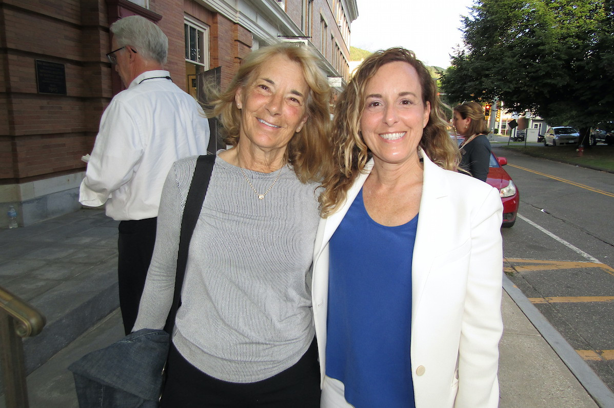 Berkshire District Attorney Andrea Harrington, right, with her mother Sue Harrington