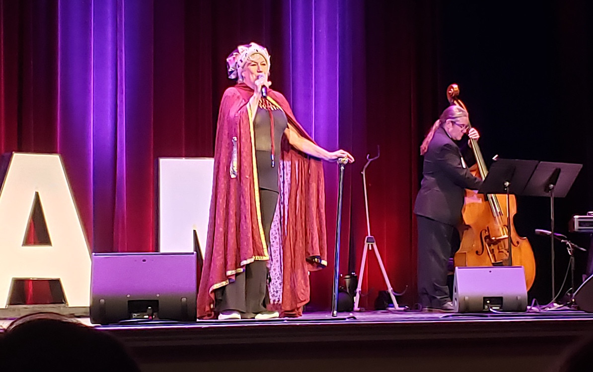 Actress Jayne Atkinson performs