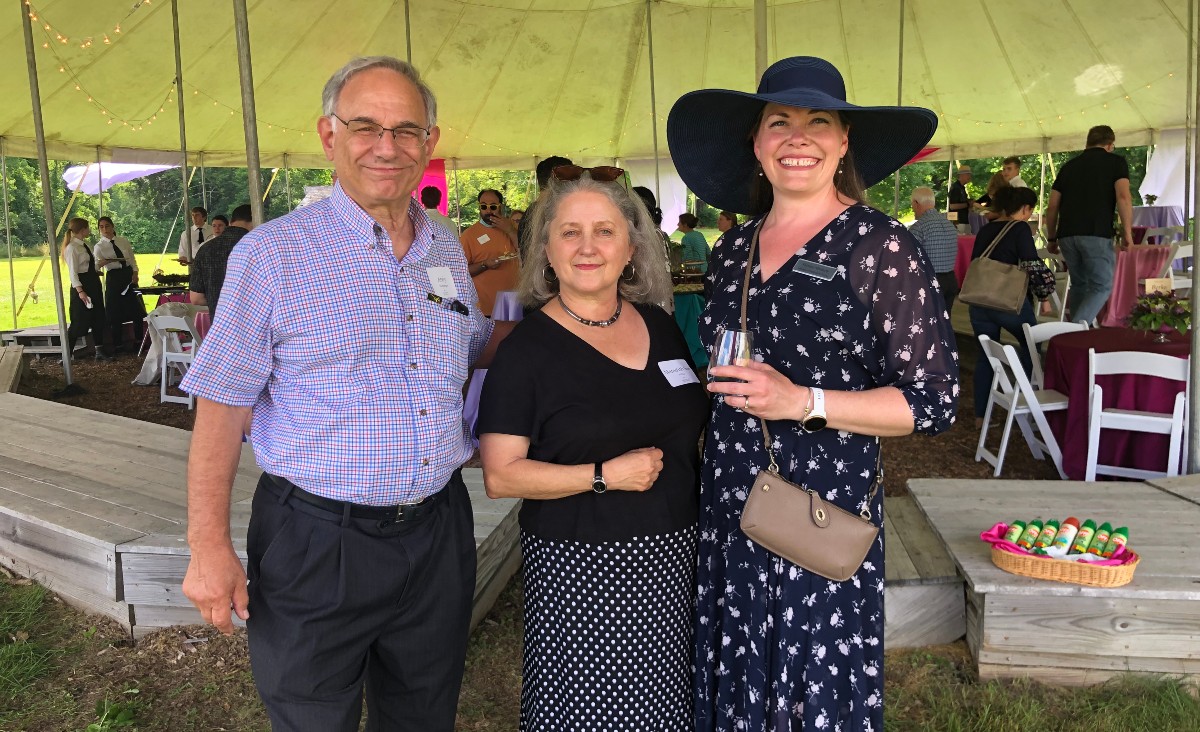 Andy Weinberger, Meredith Sue Willis, and Kristin Moriary, the Company's director of individual giving.