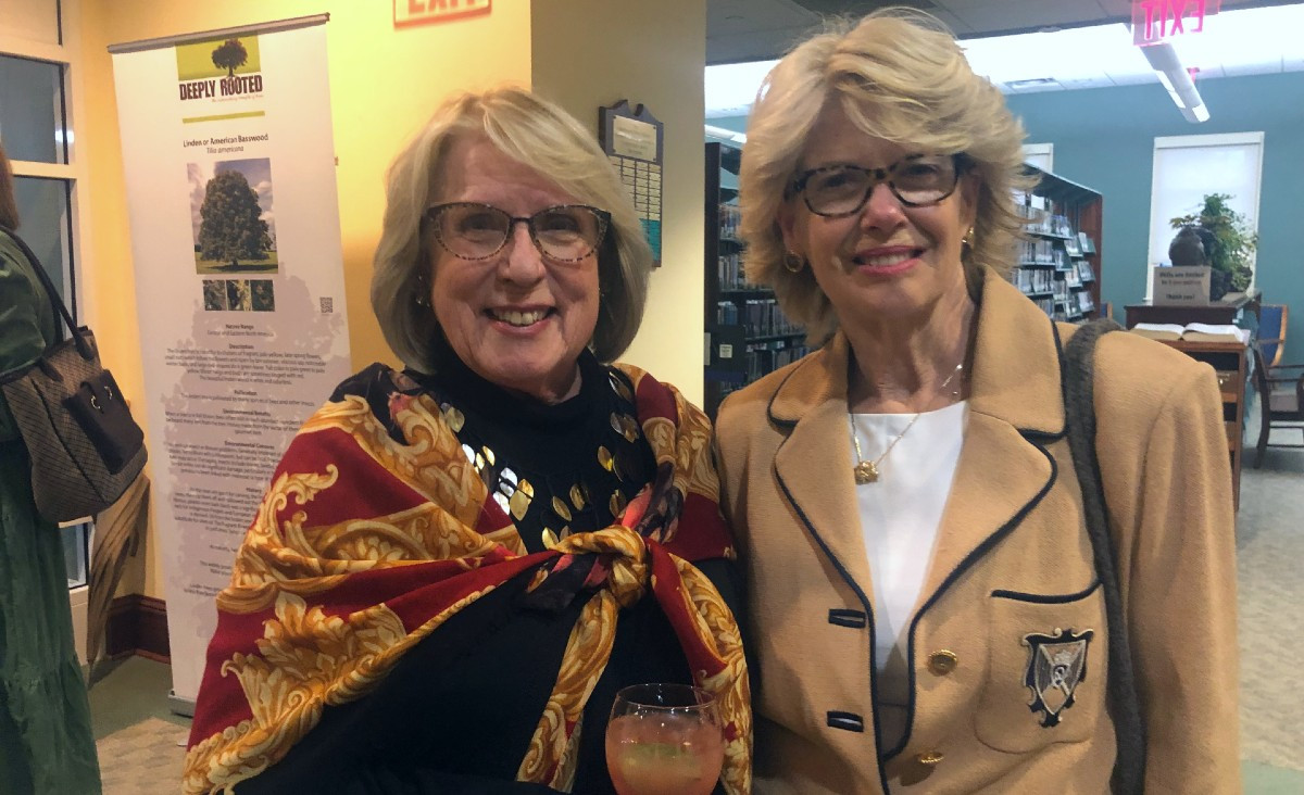 Harriet Weiss and Lea Cornell, a former president of the Millbrook Garden Club and its historian
