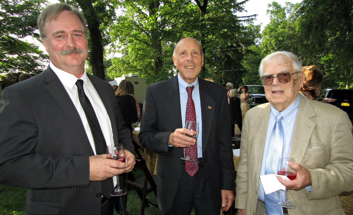 Winnakee's new executive director, Bob Davis, with board president Carl Meyer and founding board member John Golden