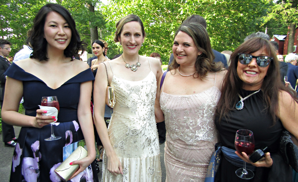 Tiffany Lee, visiting from Seattle, with gala committee members Sharon Coughlan and Elizabeth DiPietrantonio, and Joan Carbonaro