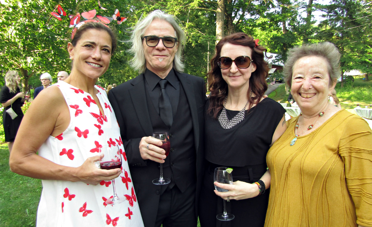Liz Mazzarella, artist&nbsp;Sean Bowen, writer Sarah Bowen and Joanna Hess, director of Art Studio Views