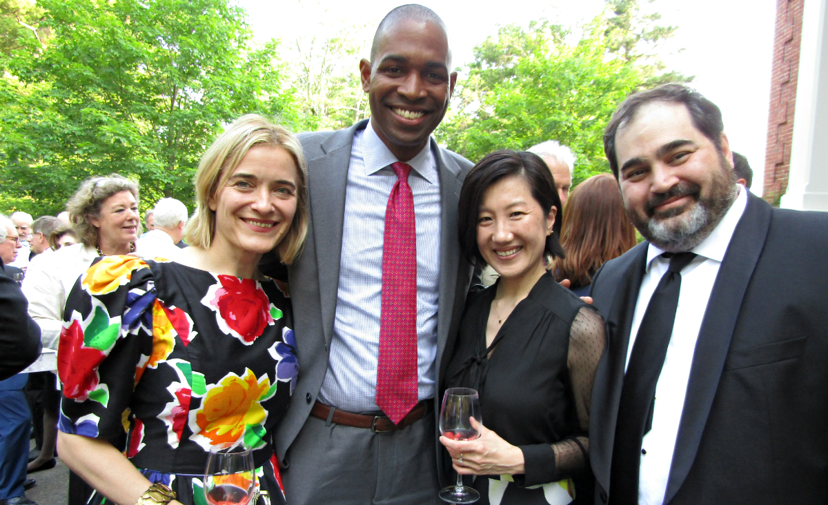 Elena Siyanko, executive director of PS21, with US Congressman from New York&nbsp;Antonio Delgado, Kaatsbaan's executive director Sonja Kostich, and Louis Venturelli