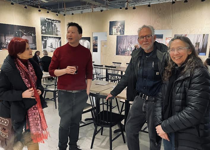 TSL Board members,&nbsp;artist&nbsp;Zuzka Kurtz and director Patrick Wang, who wrote and directed the two part film "Bread Factory" which was partially inspired by Mussmann and Bruce and shot at TSL, with John Reed and board member Maija Reed