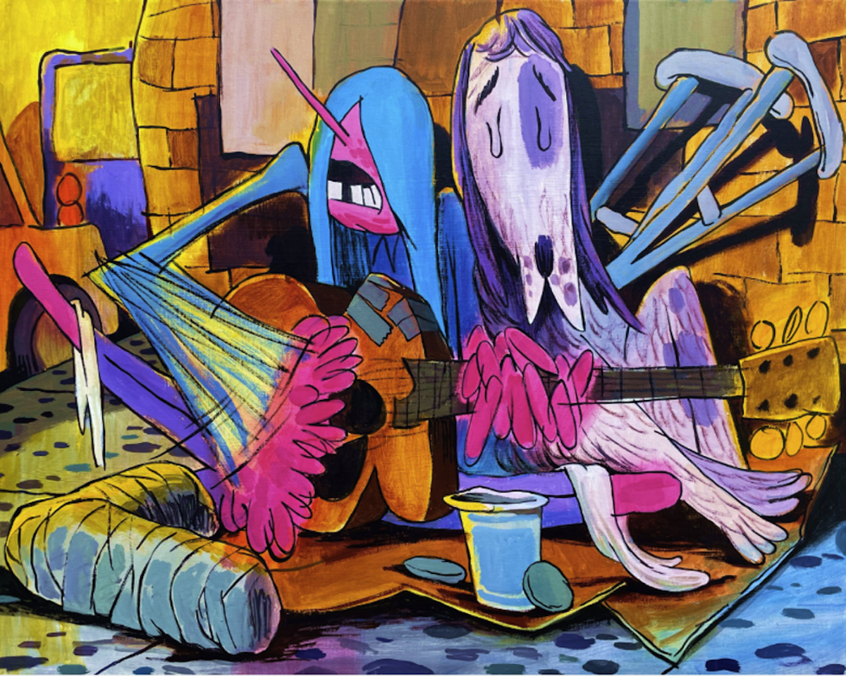 I'm All Broke by Zohar Lazar, acrylic on linen, is featured in "UTOPIA PKWY" at LABspace in Hillsdale. I'm All Broke by Zohar Lazar, acrylic on linen, is featured in "UTOPIA PKWY" at LABspace in Hillsdale.