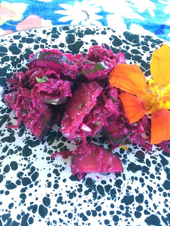 Recipe: Beet, Cucumber and Carrot Slaw