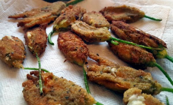 Recipe: Squash Blossoms Stuffed With Honeyed Jalapeno Goat Cheese