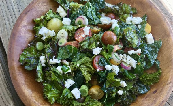 Recipe: Kale, Cherry Tomato, Feta and Mint Salad