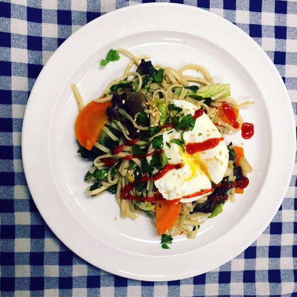 Recipe: Ramen Noodles With Vegetables And Poached Egg