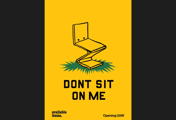 13 Chairs Take a Stand: "Don't Sit on Me" at Available Items Tivoli
