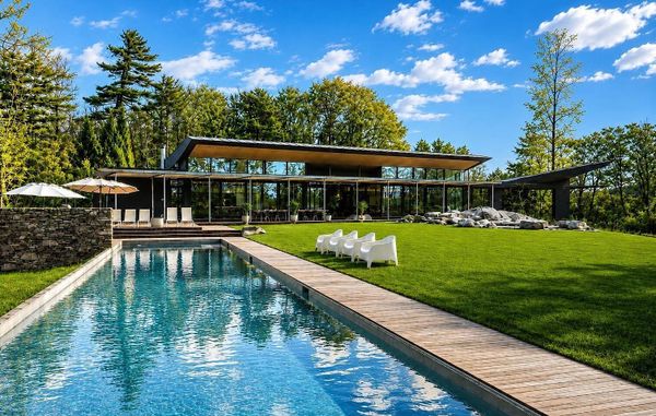 Extravagant Contemporary on 120 Acres Along the Williams River, in Great Barrington