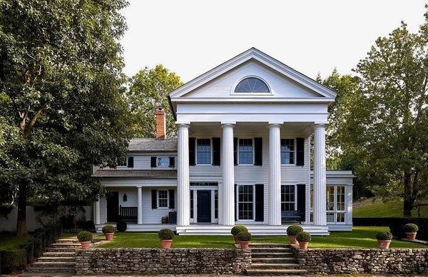 Deceptively Modern: 1999 Top Architect's Greek Revival on 45 Acres in Amenia
