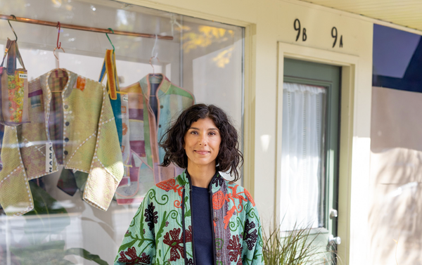 Namai Opens: Jackets Made from Traditional Indian Quilts and Sweaters Knit from Saris, in Rhinebeck