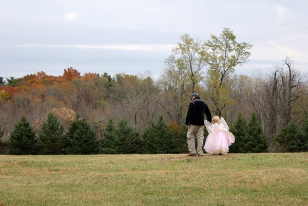 Trick-or-Treating in the Omi Sculpture Park Halloween Afternoon
