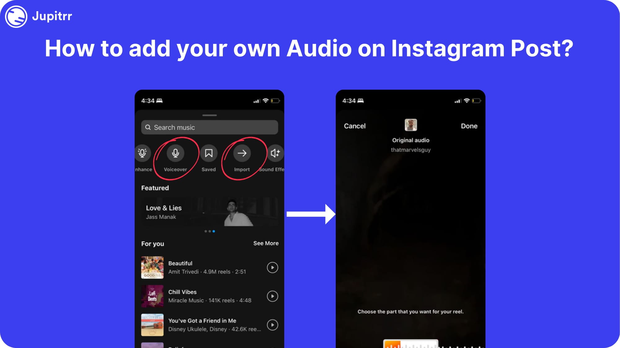 How to make your own Audio on Instagram?