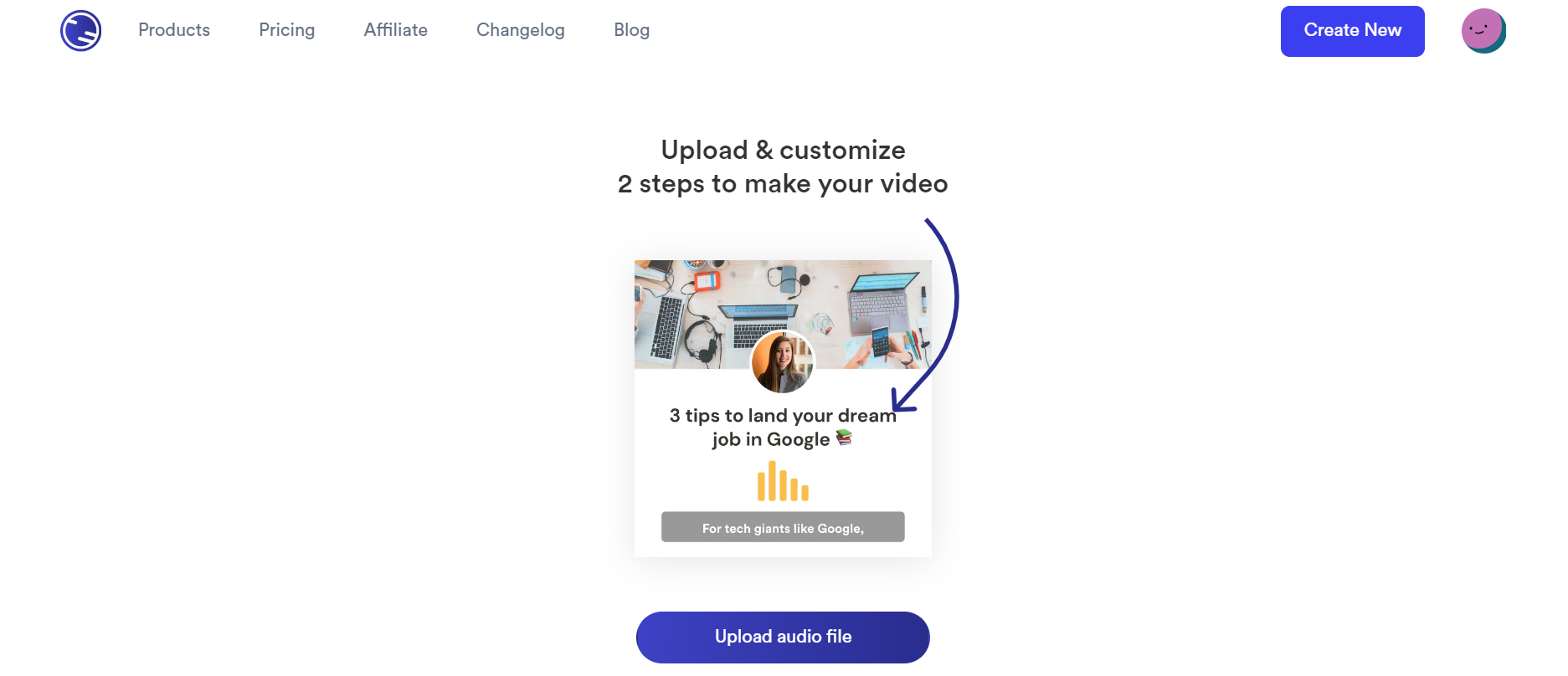 Upload audio file for Audiogram