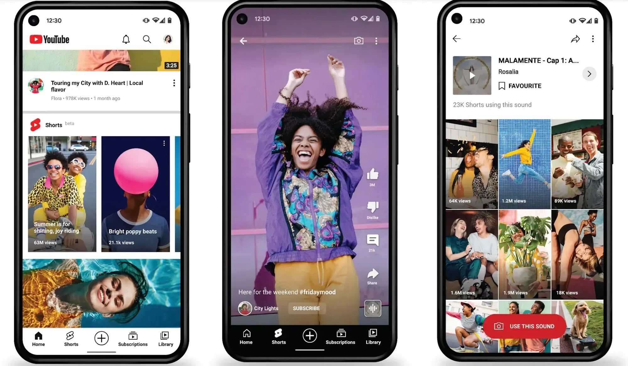 how Youtube shors look on a mobile phone
