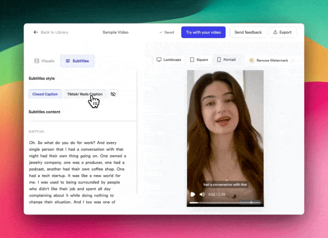How to add Captions on TikTok using Jupitrr?