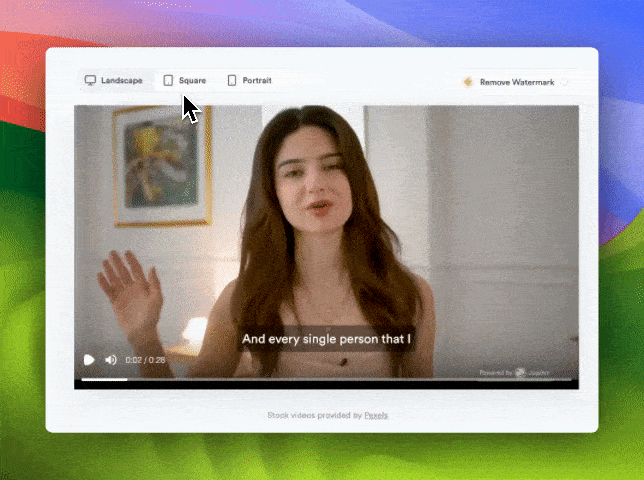 Using Jupitrr AI to change the aspect ratio of a video