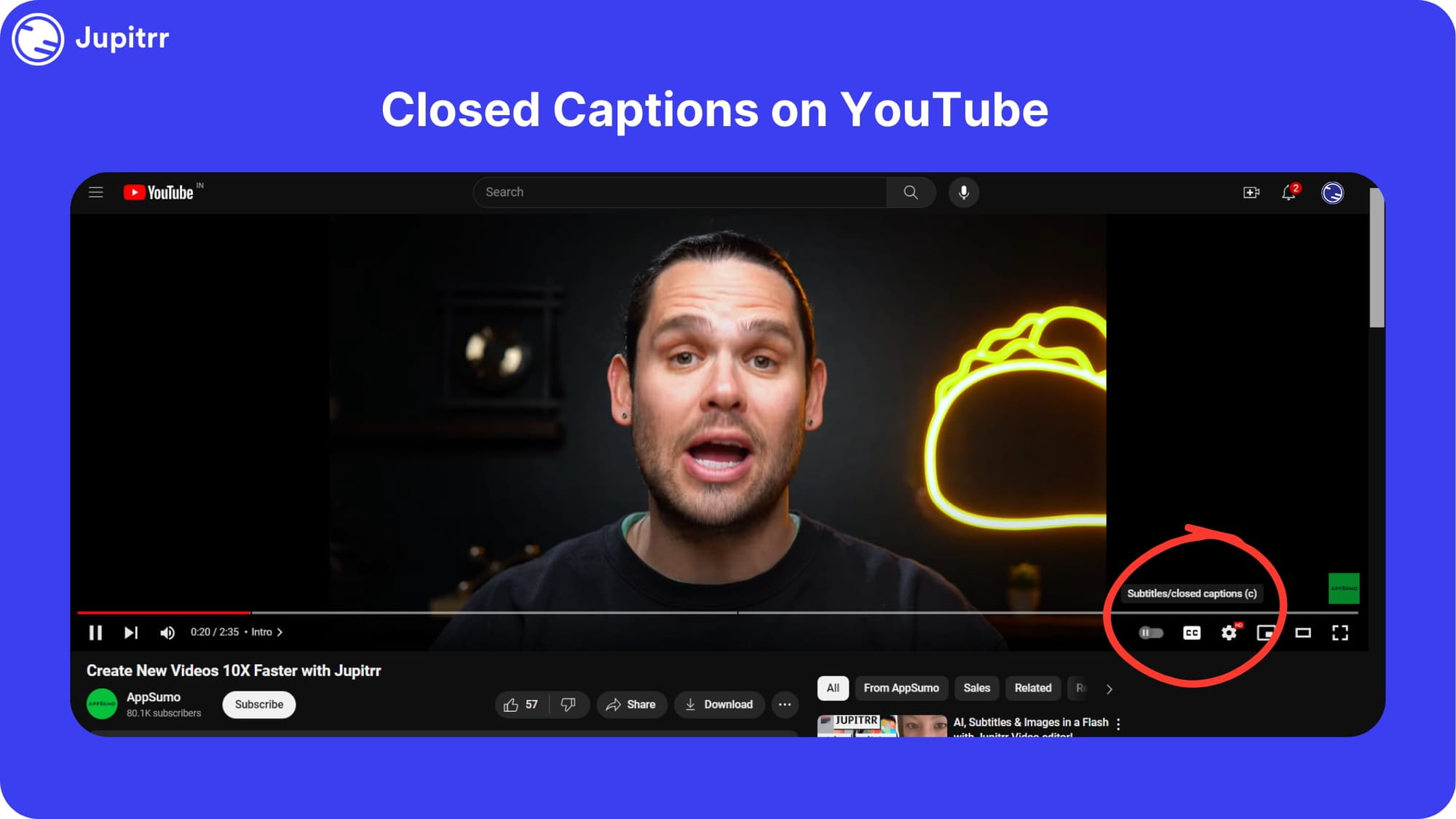 Closed Captions vs Open Captions - Closed Captions on YouTube