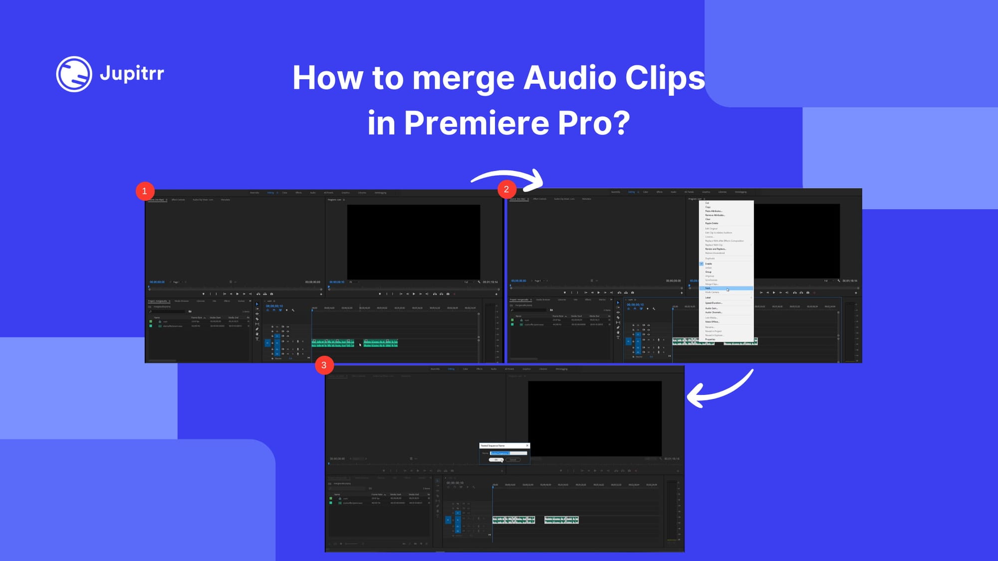 How to merge Audio Clips in Premiere Pro?