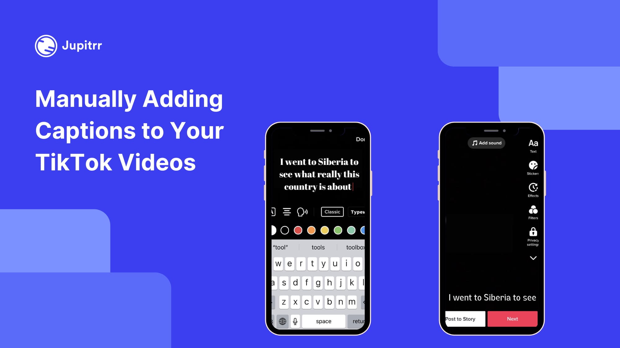 How to add Captions to TikTok Manually?