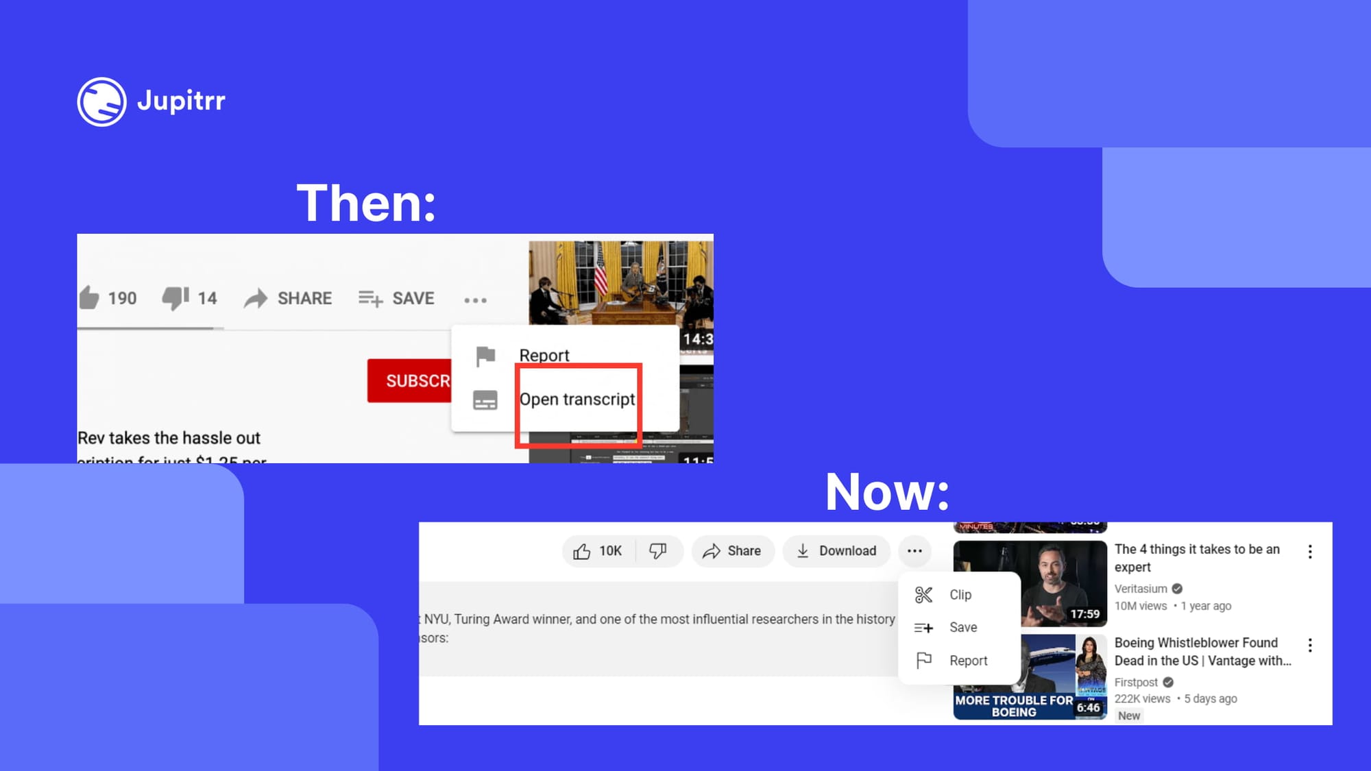 YouTube does not allow you to open subtitles of the video anymore