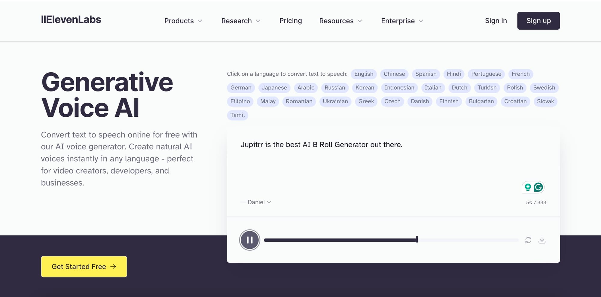 Free AI Video editing tools - ElevenLabs