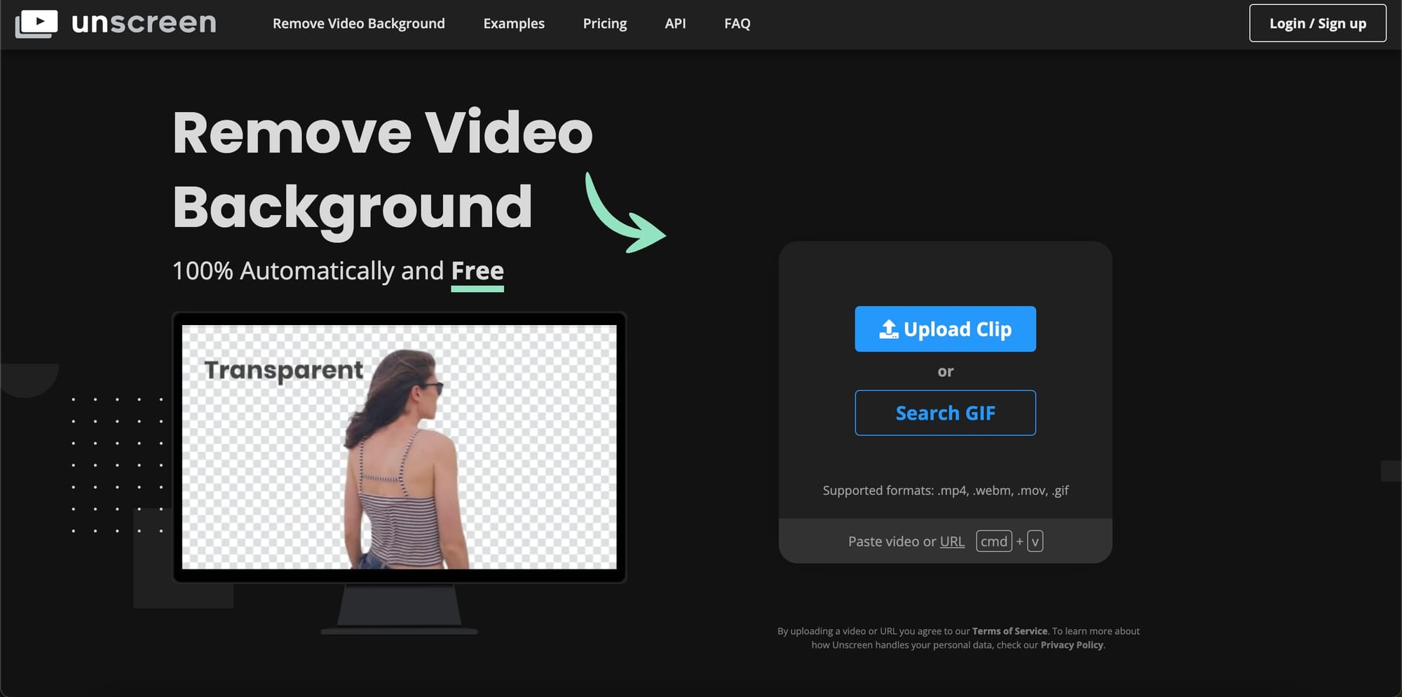 Free AI Video editing tools - Unscreen