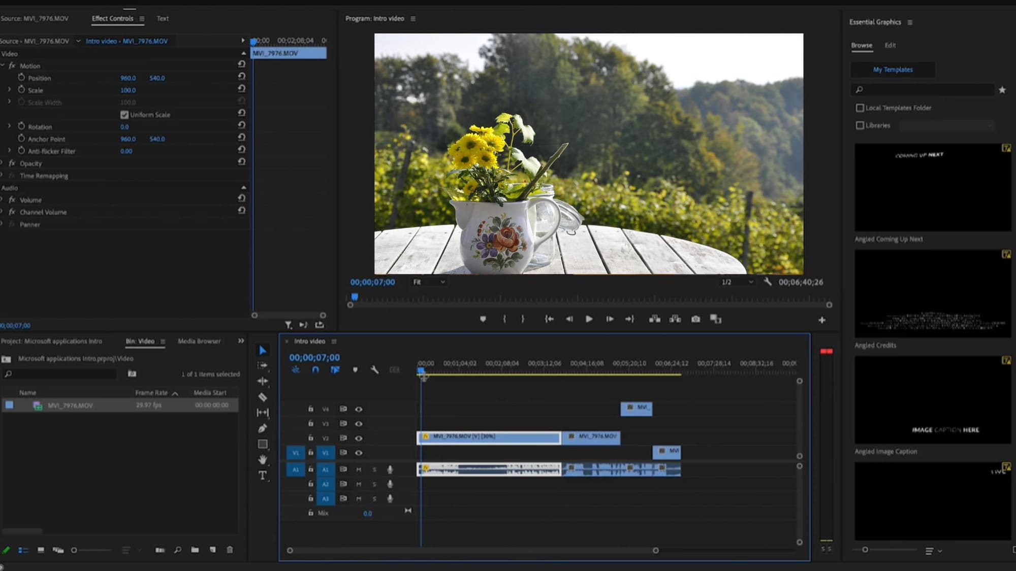 How to add B-roll in Premiere Pro- Create a project and add your main footage