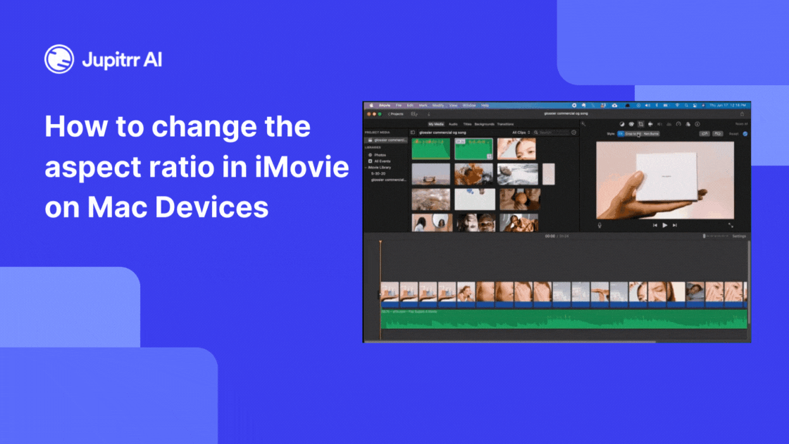Use the Crop tool in iMovie to change the aspect ratio of any video on a Mac