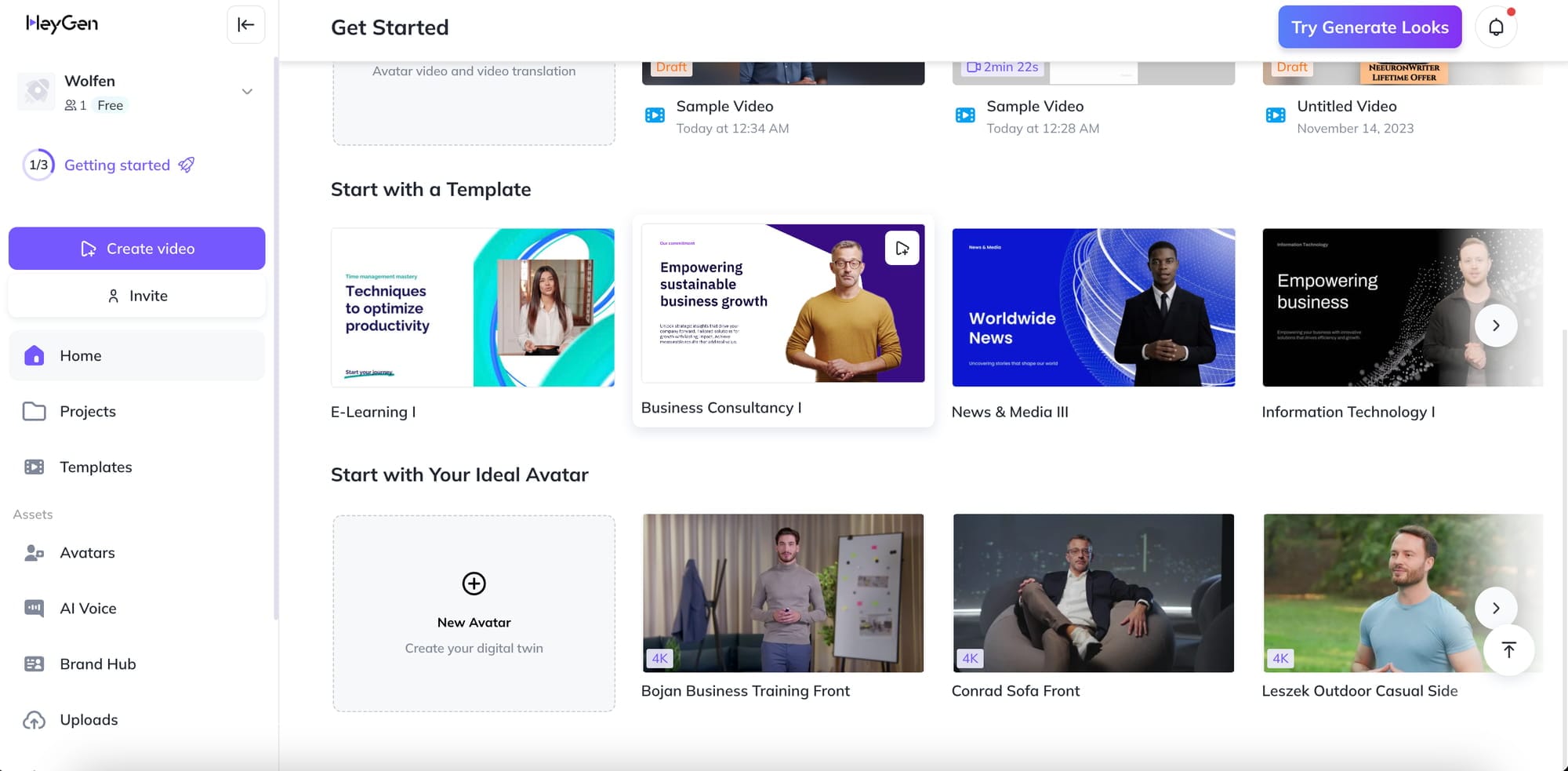Use Hegen for creating a AI Talking Head video