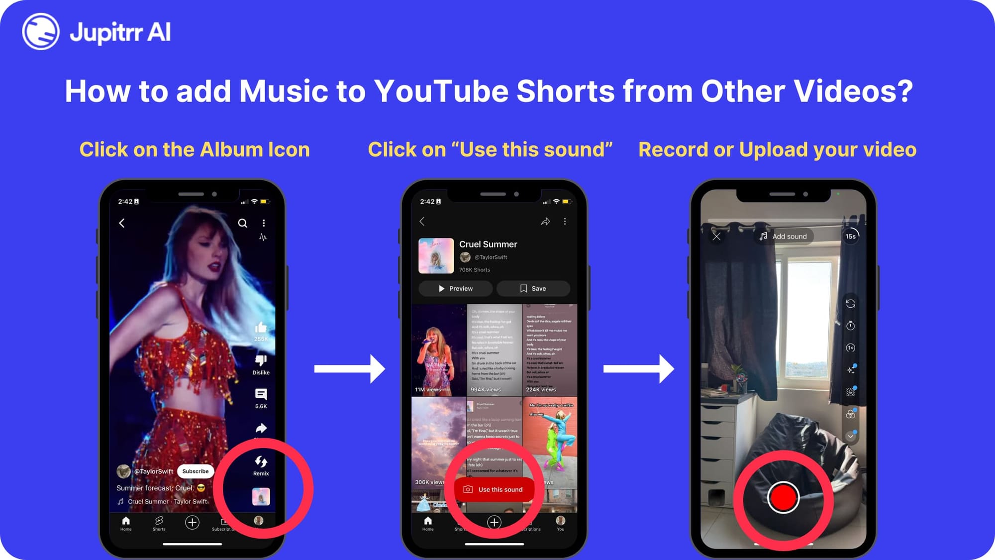 How to add Music to YouTube Shorts from other shorts
