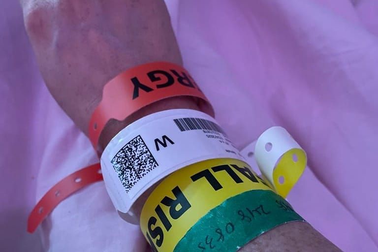 Image of hospital bracelets
