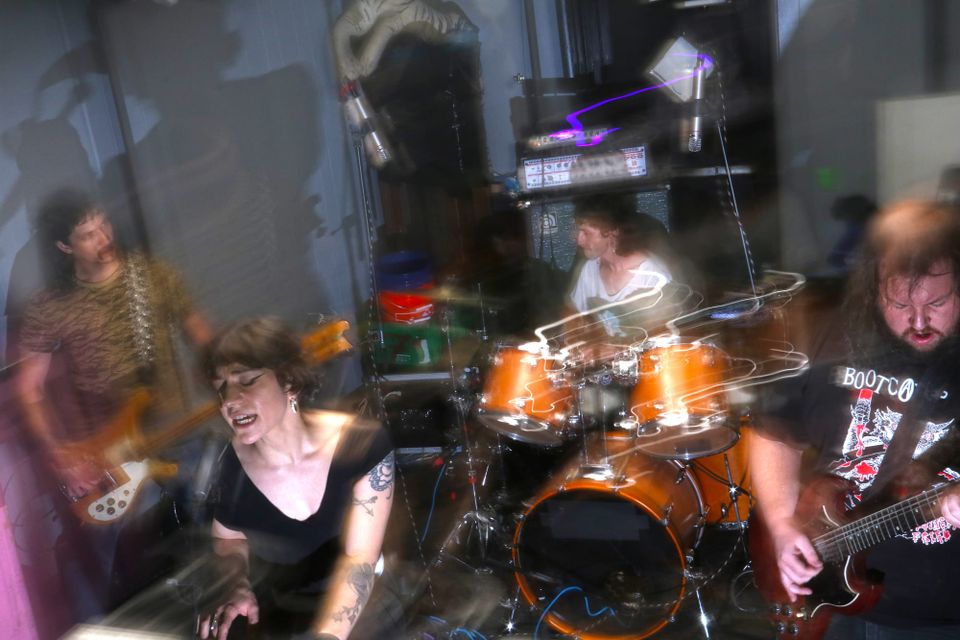photograph of POSITRONIX in concert