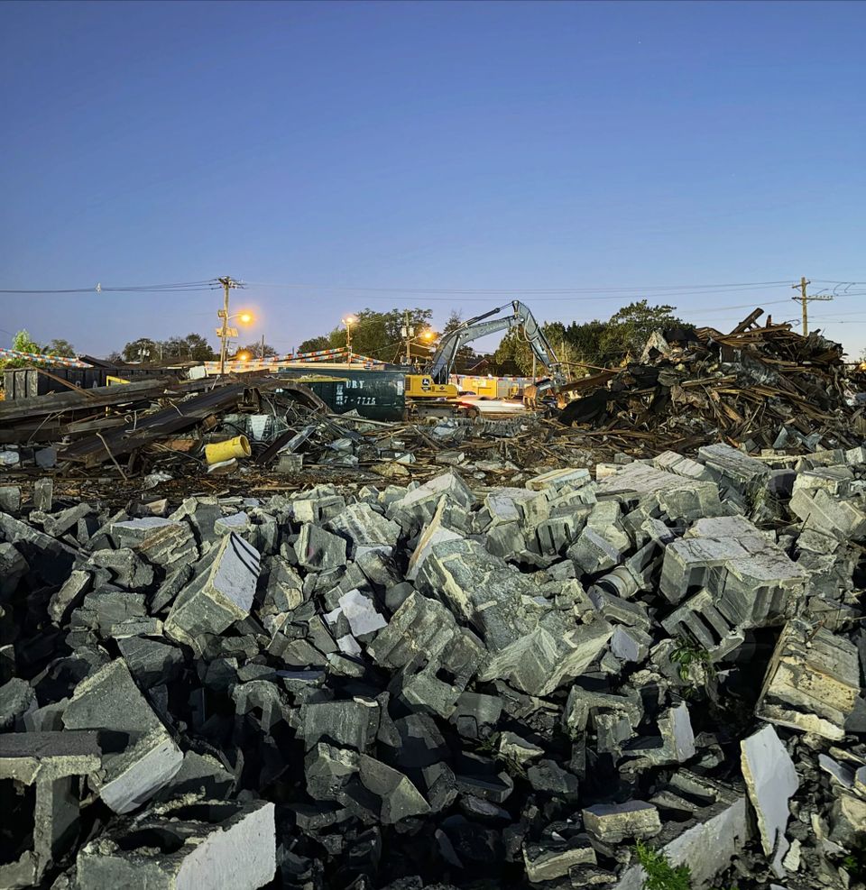 Photograph of a demolished City Gardens in Trenton, NJ