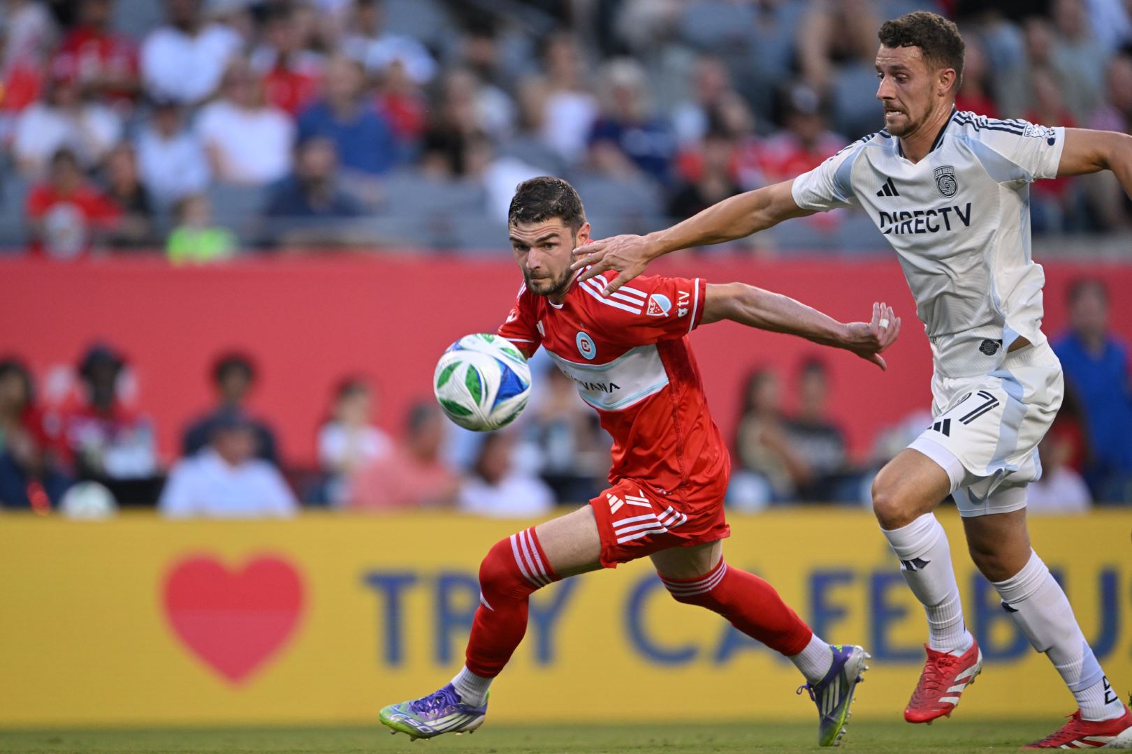Hugo Cuypers plays against SAn Diego FC at Soldier Field 